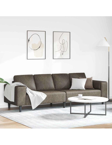 Divano per Soggiorno Grigio scuro 250 x 77 x 76 cm