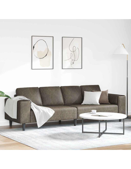 Divano per Soggiorno Grigio scuro 250 x 77 x 76 cm