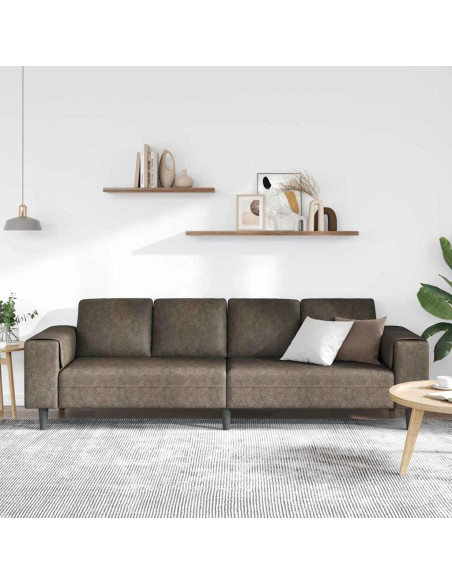 Divano per Soggiorno Grigio scuro 250 x 77 x 76 cm