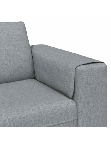 Divano per Soggiorno 3 pcs Grigio chiaro Poliestere