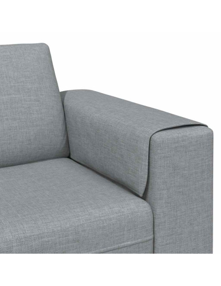 Divano per Soggiorno 3 pcs Grigio chiaro Poliestere
