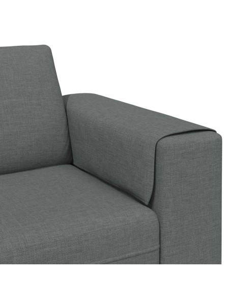 Divano per Soggiorno 3 pcs Grigio scuro Poliestere