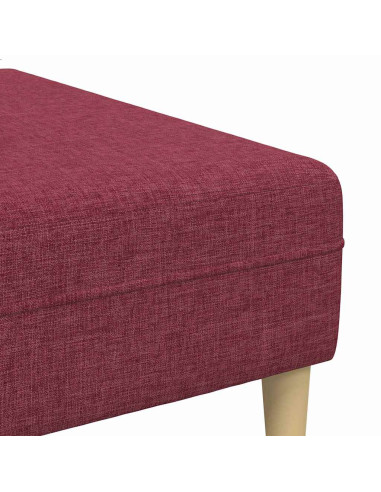 Divano per Soggiorno 3 pcs Rosso Vino Poliestere