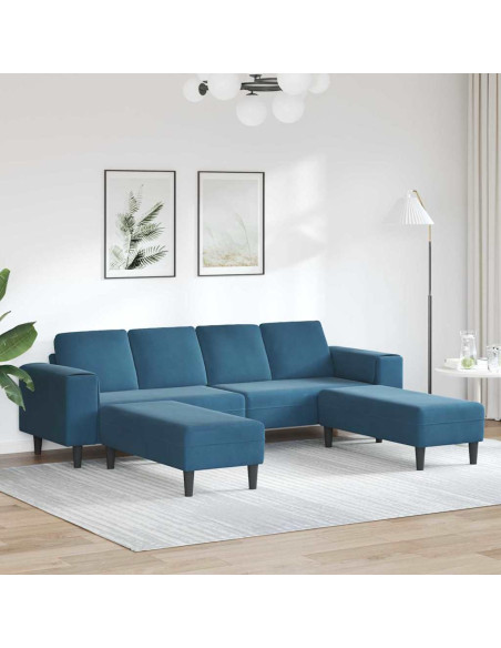 Divano per Soggiorno 3 pcs Blu
