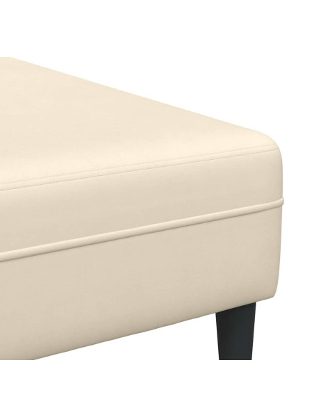 Divano con cuscino Crema 250 x 188 x 76 cm Tessuto in Cords