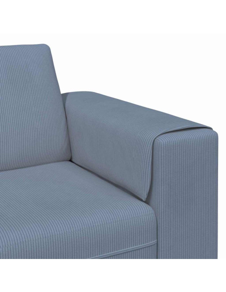 Divano con cuscino Blu 250 x 188 x 76 cm Tessuto in Cords