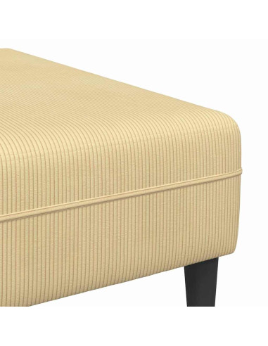 Divano Grigio Verde 250 x 188 x 76 cm Tessuto in Cords