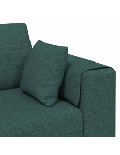 Divano con cuscino Verde Scuro 250 x 77 x 76 cm Tessuto 2