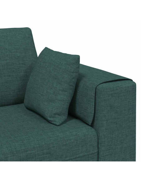 Divano con cuscino Verde Scuro 250 x 77 x 76 cm Tessuto