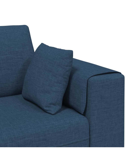 Divano con cuscino Blu 250 x 77 x 76 cm Tessuto