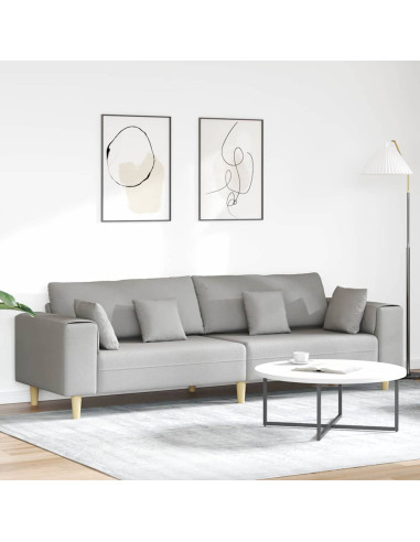 Divano con cuscino Grigio Nuvola 250 x 77 x 76 cm Tessuto