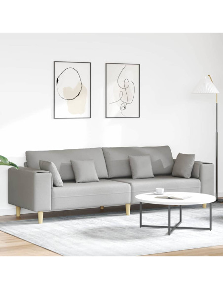 Divano con cuscino Grigio Nuvola 250 x 77 x 76 cm Tessuto