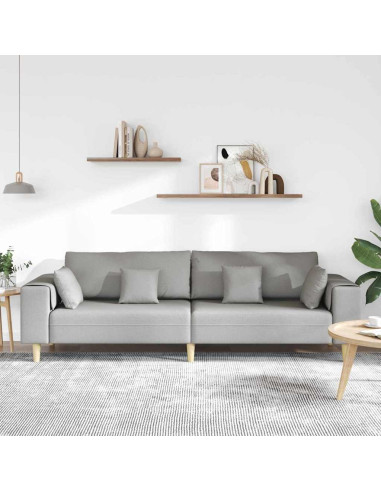 Divano con cuscino Grigio Nuvola 250 x 77 x 76 cm Tessuto