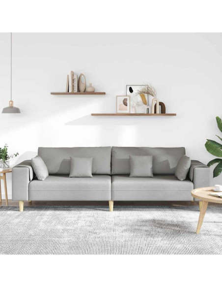 Divano con cuscino Grigio Nuvola 250 x 77 x 76 cm Tessuto