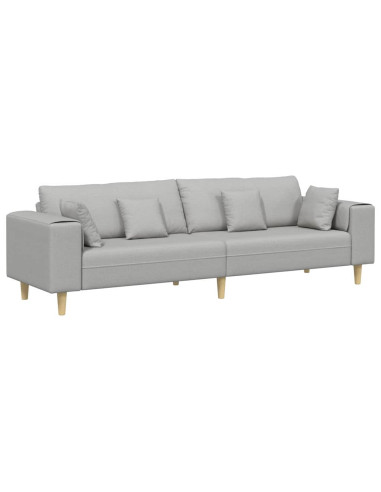 Divano con cuscino Grigio Nuvola 250 x 77 x 76 cm Tessuto