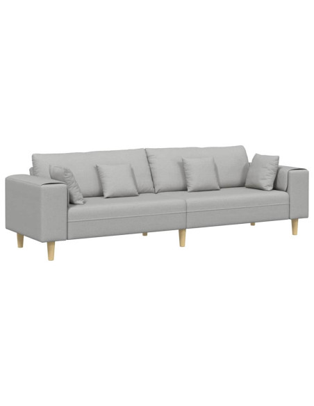 Divano con cuscino Grigio Nuvola 250 x 77 x 76 cm Tessuto
