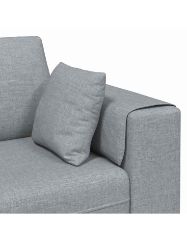 Divano con cuscino 3 pcs Grigio chiaro Tessuto