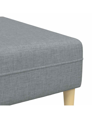 Divano con cuscino 3 pcs Grigio chiaro Tessuto