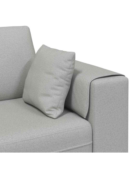 Divano con cuscino 3 pcs Grigio Nuvola Tessuto