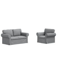 Divano 2 pcs Grigio chiaro 2