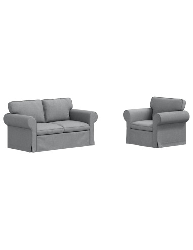 Divano 2 pcs Grigio chiaro