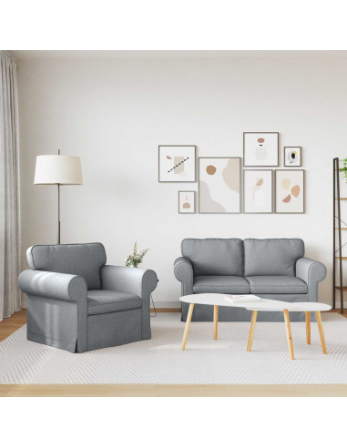 Divano 2 pcs Grigio chiaro