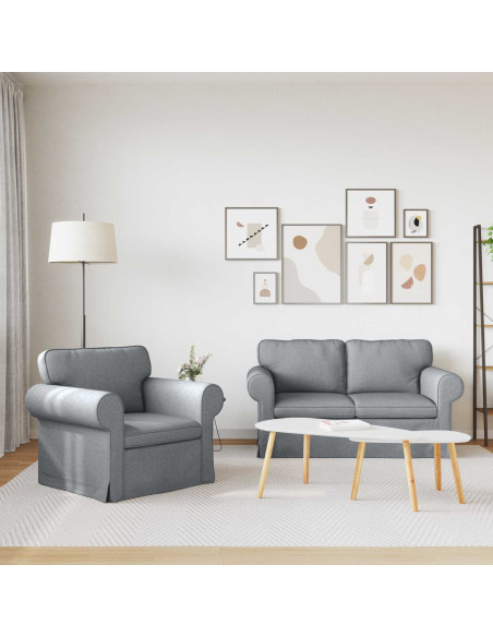 Divano 2 pcs Grigio chiaro