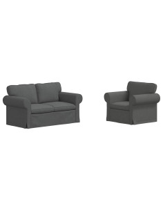 Divano 2 pcs Grigio scuro 2