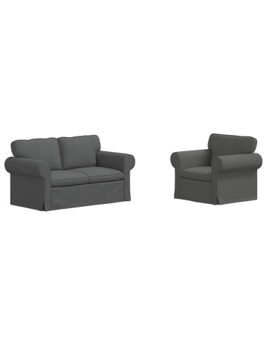 Divano 2 pcs Grigio scuro