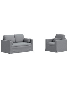 Divano 2 pcs Grigio chiaro 2