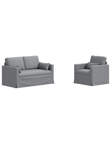 Divano 2 pcs Grigio chiaro