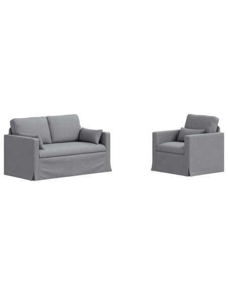 Divano 2 pcs Grigio chiaro