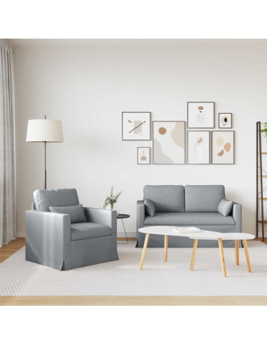 Divano 2 pcs Grigio chiaro