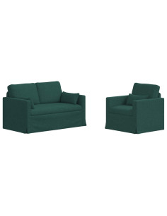 Divano 2 pcs Verde Scuro 2