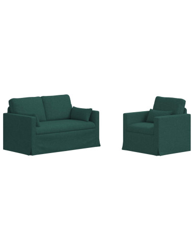 Divano 2 pcs Verde Scuro