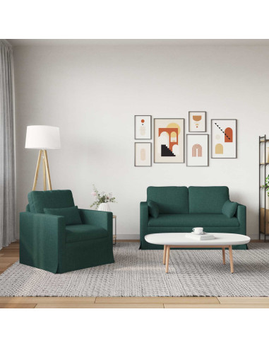 Divano 2 pcs Verde Scuro