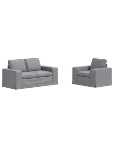 Divano 2 pcs Grigio chiaro 2