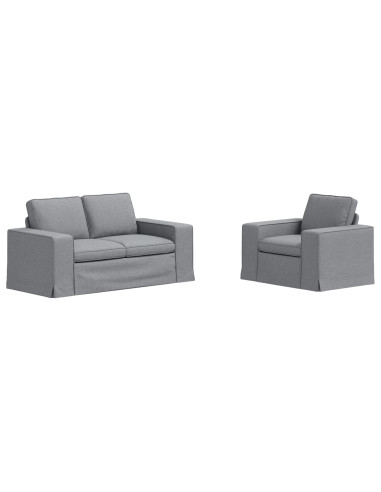 Divano 2 pcs Grigio chiaro