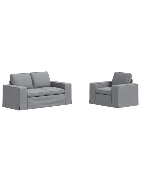 Divano 2 pcs Grigio chiaro