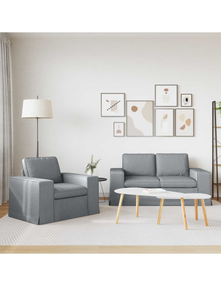 Divano 2 pcs Grigio chiaro
