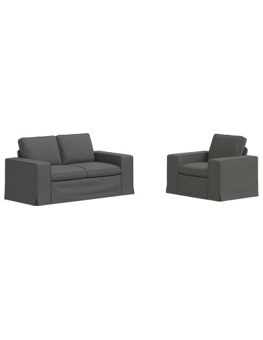Divano 2 pcs Grigio scuro