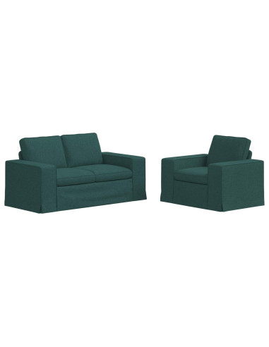 Divano 2 pcs Verde Scuro