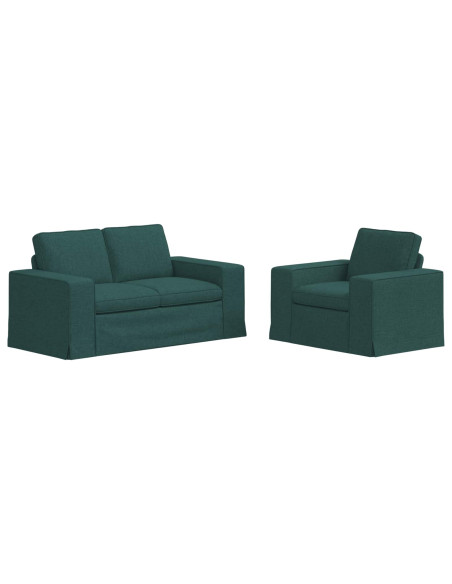 Divano 2 pcs Verde Scuro
