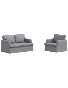 Divano 2 pcs Grigio chiaro 2