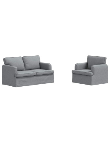 Divano 2 pcs Grigio chiaro