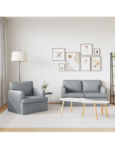 Divano 2 pcs Grigio chiaro