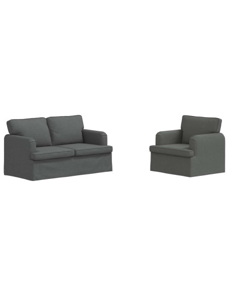 Divano 2 pcs Grigio scuro
