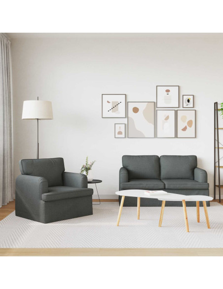 Divano 2 pcs Grigio scuro