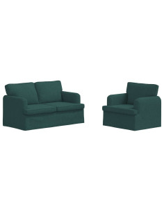 Divano 2 pcs Verde Scuro 2