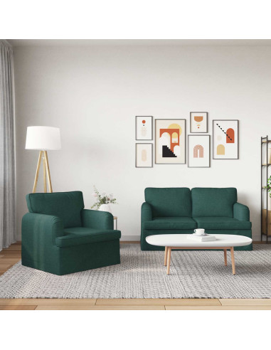 Divano 2 pcs Verde Scuro